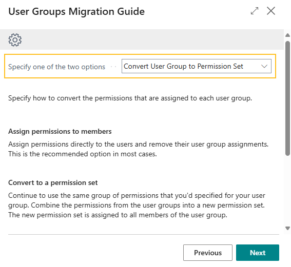 User Groups Migration Guide page