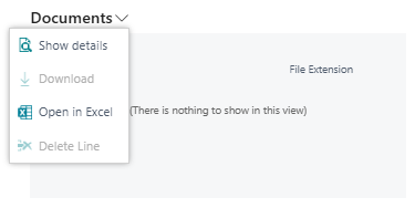 Documents Factbox no Upload files option