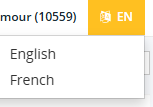 Language menu