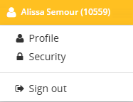 Profile menu