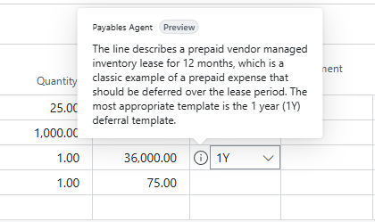 L'agent affiche le raisonnement derrière la définition de la valeur du champ
