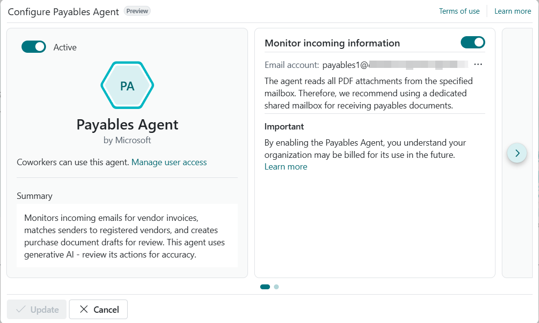 Affiche l'assistant de configuration de l'Agent Fournisseurs