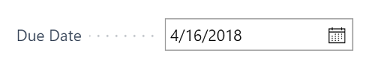 Exemple d'un champ de date Champs de date.