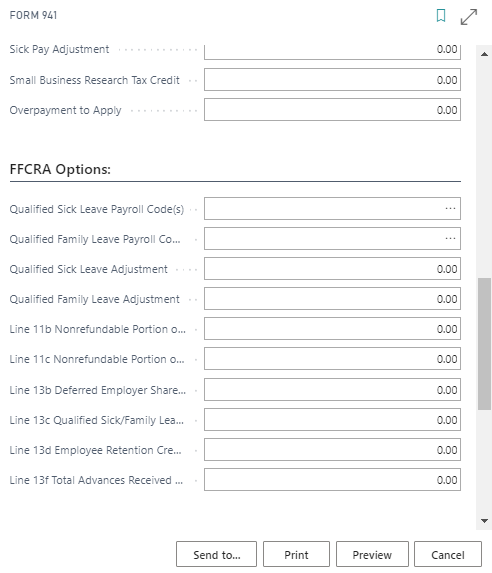 Modifications du formulaire 941