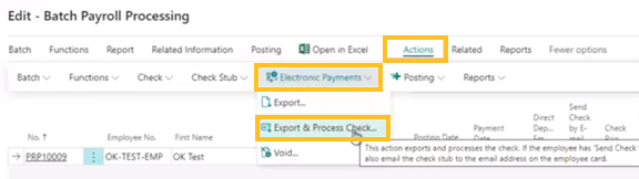 Exporter et traiter le ch&egrave;que