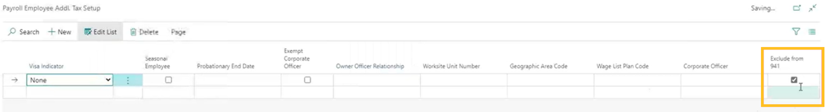 Exclure l'employ&eacute; du formulaire 941