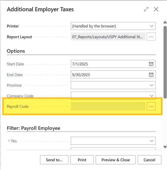 Page Taxes patronales suppl&eacute;mentaires