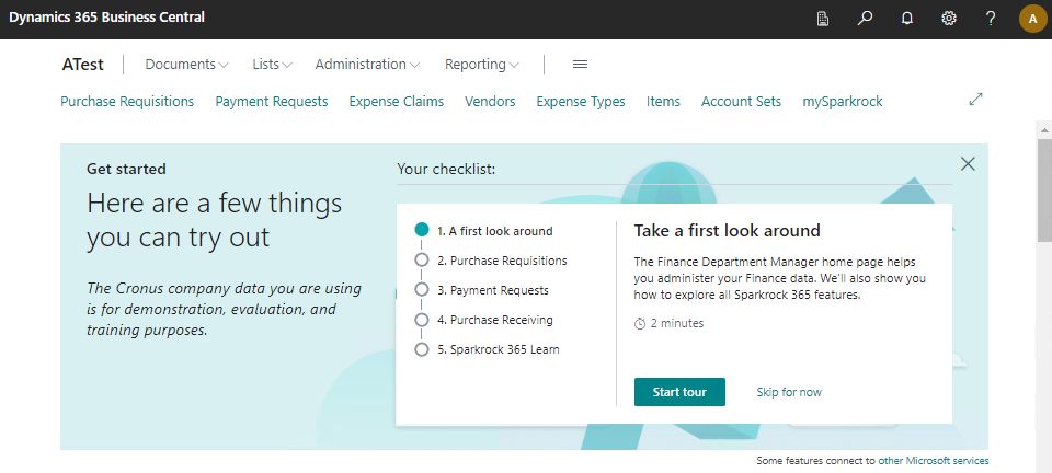 Liste de contr&ocirc;le du centre de r&ocirc;les Gestionnaire de d&eacute;partement des finances