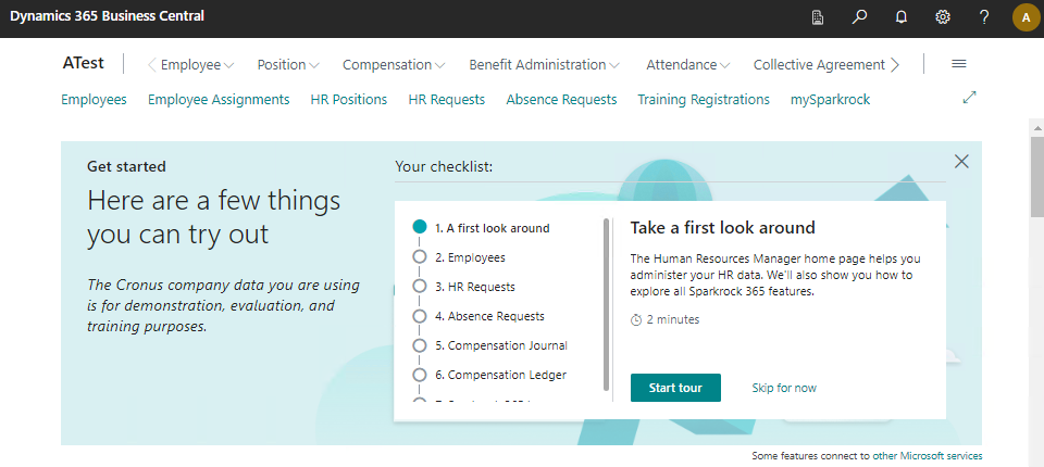 Liste de contr&ocirc;le du centre de r&ocirc;les Gestionnaire des ressources humaines
