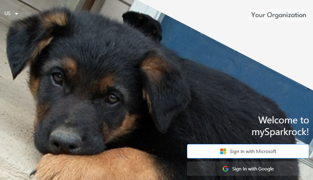 Modifier l'arri&egrave;re-plan mySparkrock sur la page de connexion