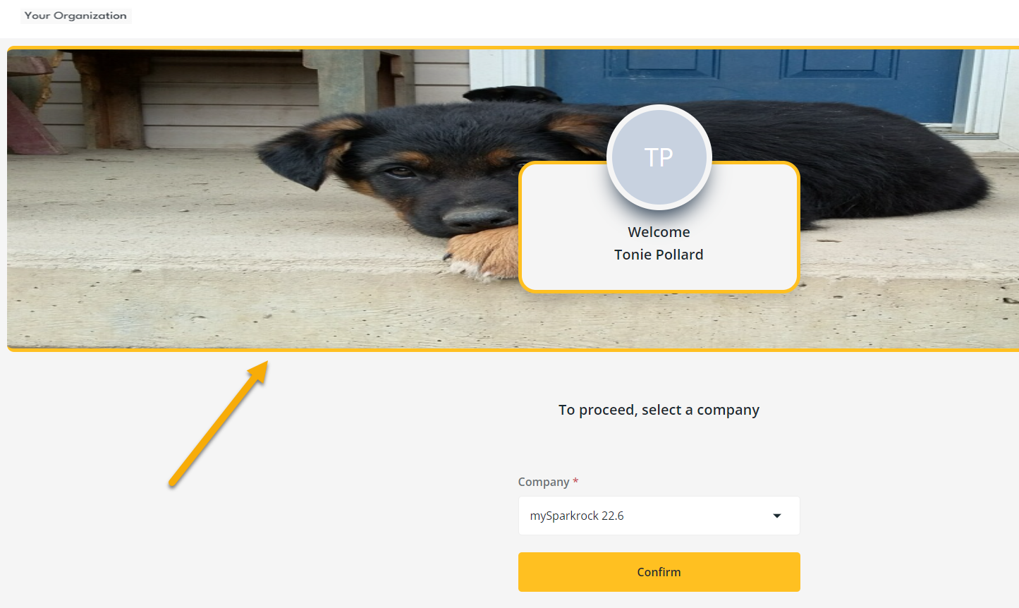 Modifier l'arri&egrave;re-plan mySparkrock sur la page d'accueil