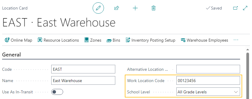 Améliorations de la page Fiche d'emplacement