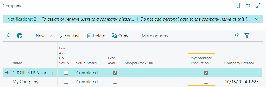 Page Compagnies Champ Production externe