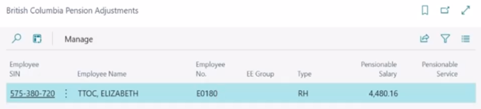 Page Ajustements des pensions de la Colombie-Britannique