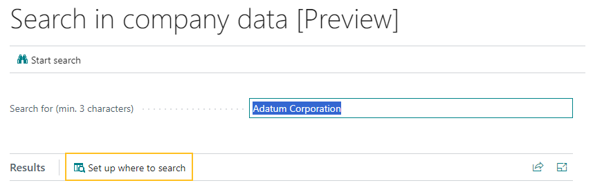 Bouton Définir l'emplacement de recherche