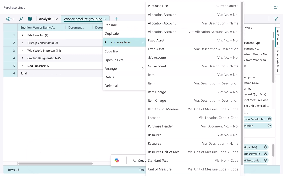 Exemple d'analyse de liste