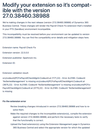 Notification Microsoft