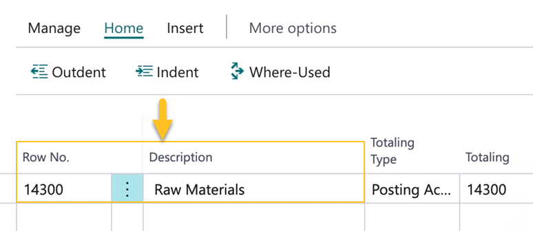 Champs de remplissage automatique N&deg; ligne et Description sur la d&eacute;finition de ligne