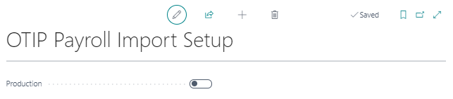 Page Configuration de l'importation de la paie OTIP