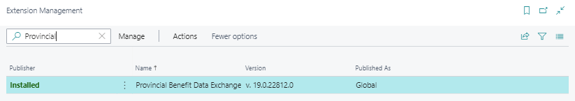 Extension d'&eacute;change de donn&eacute;es sur les avantages provinciaux